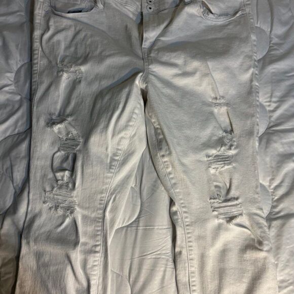 Torrid White Jeans Size 20 Inseam 22 inches Jegging Crop - Picture 1 of 14